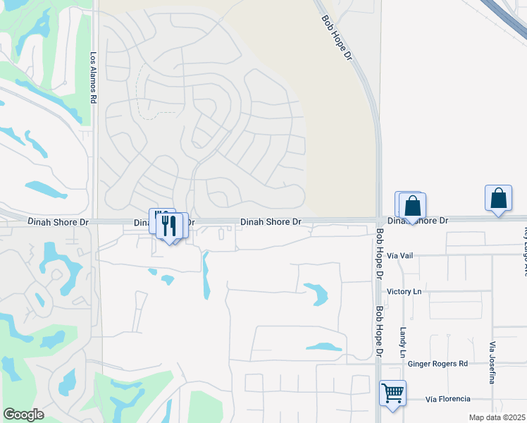 map of restaurants, bars, coffee shops, grocery stores, and more near 55 Cabernet in Rancho Mirage