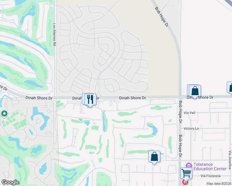 map of restaurants, bars, coffee shops, grocery stores, and more near 39 Cabernet in Rancho Mirage
