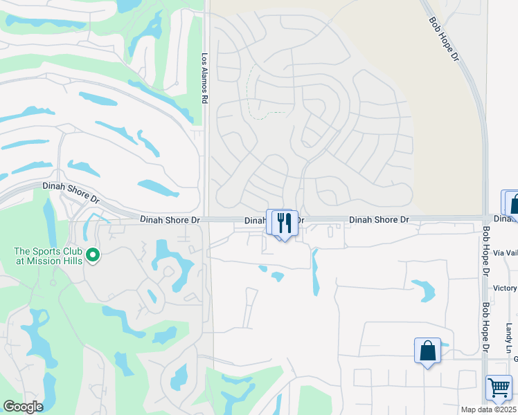 map of restaurants, bars, coffee shops, grocery stores, and more near 34 Syrah in Rancho Mirage
