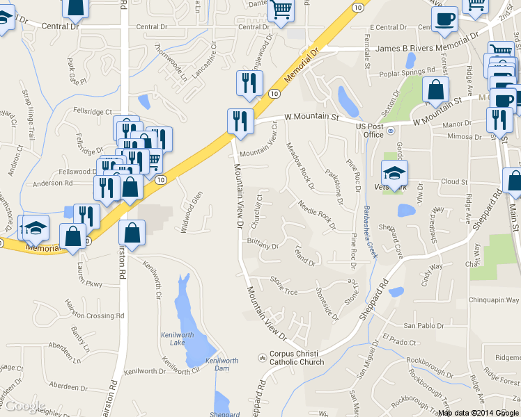 map of restaurants, bars, coffee shops, grocery stores, and more near 4987 Celtic Way in Stone Mountain