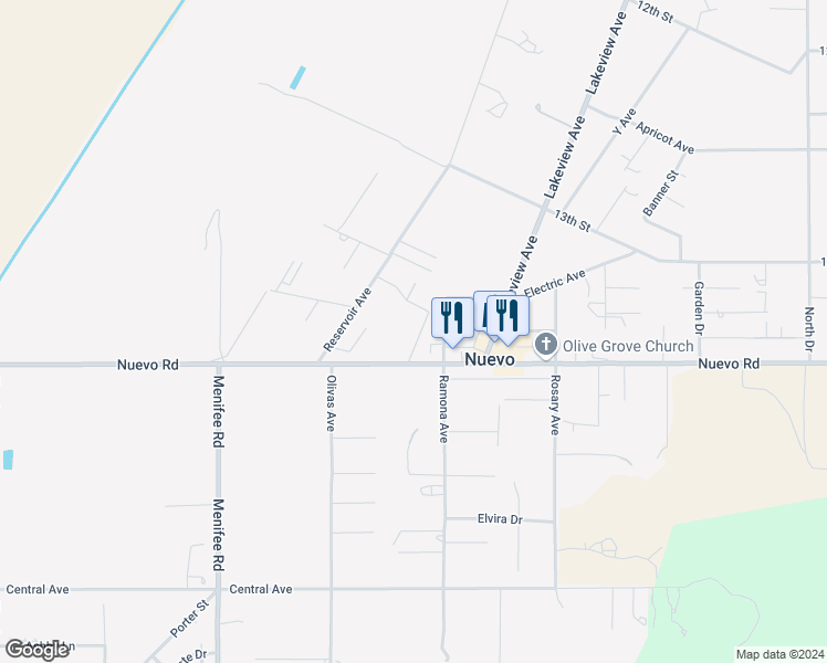 map of restaurants, bars, coffee shops, grocery stores, and more near 21925 Wine Lane in Nuevo