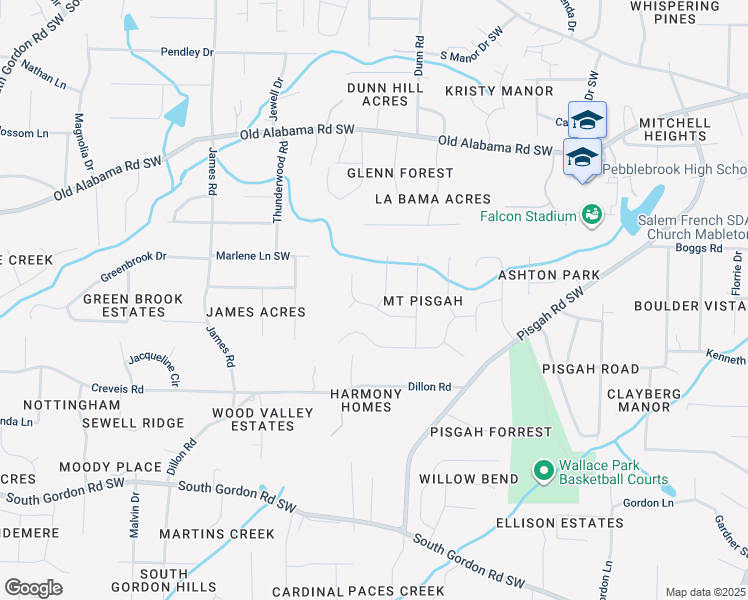 map of restaurants, bars, coffee shops, grocery stores, and more near 6245 Stoney Cove in Austell