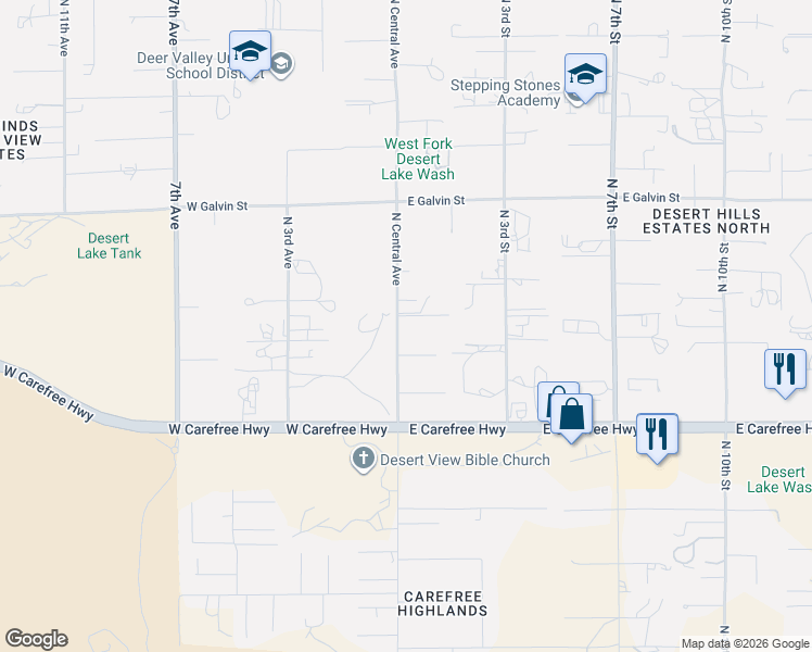 map of restaurants, bars, coffee shops, grocery stores, and more near 11 Cavalry Drive in New River
