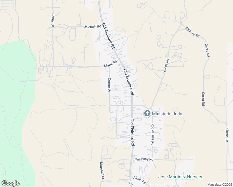 map of restaurants, bars, coffee shops, grocery stores, and more near 21923 Old Elsinore Road in Perris