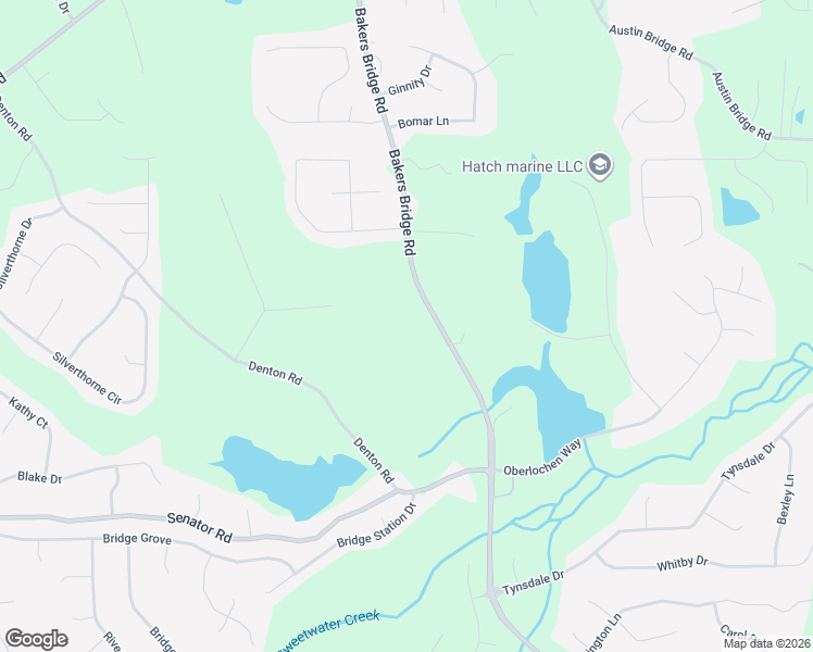 map of restaurants, bars, coffee shops, grocery stores, and more near 976 Bakers Bridge Road in Douglasville