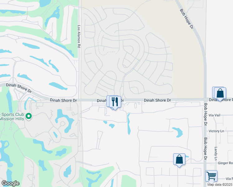 map of restaurants, bars, coffee shops, grocery stores, and more near 57 Syrah in Rancho Mirage