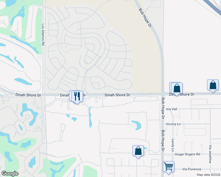 map of restaurants, bars, coffee shops, grocery stores, and more near 49 Cabernet in Rancho Mirage