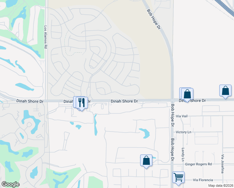 map of restaurants, bars, coffee shops, grocery stores, and more near 49 Cabernet in Rancho Mirage