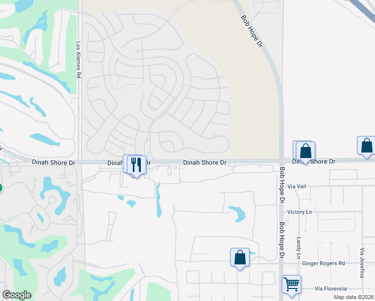 map of restaurants, bars, coffee shops, grocery stores, and more near 47 Cabernet in Rancho Mirage
