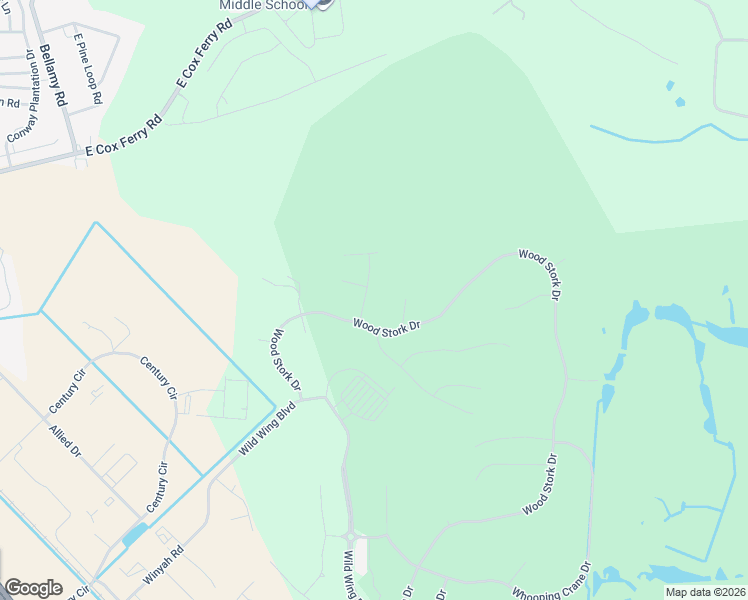 map of restaurants, bars, coffee shops, grocery stores, and more near 1017 Pochard Drive in Conway