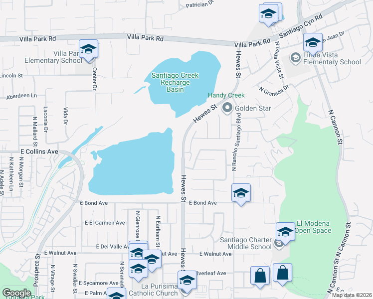 map of restaurants, bars, coffee shops, grocery stores, and more near 901 Hewes Street in Orange