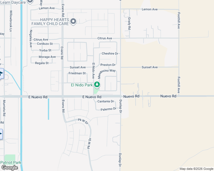 map of restaurants, bars, coffee shops, grocery stores, and more near 1635 Alberhill Street in Perris