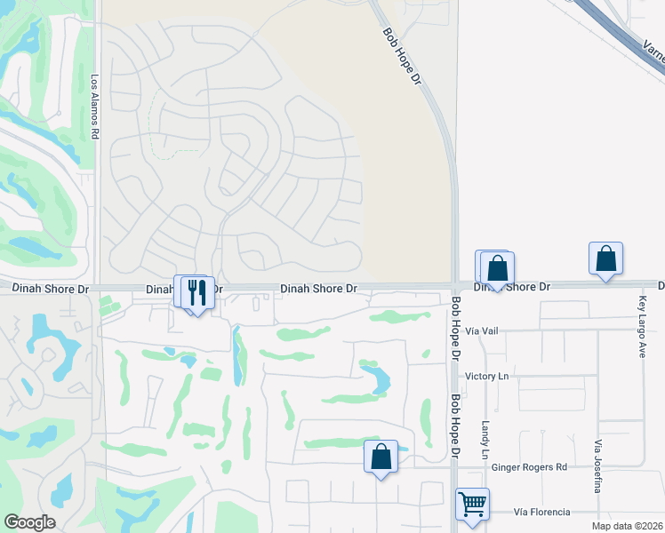 map of restaurants, bars, coffee shops, grocery stores, and more near 64 Cabernet in Rancho Mirage