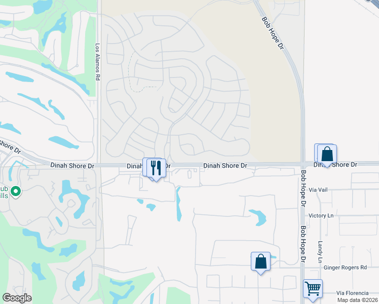map of restaurants, bars, coffee shops, grocery stores, and more near 39 Cabernet in Rancho Mirage
