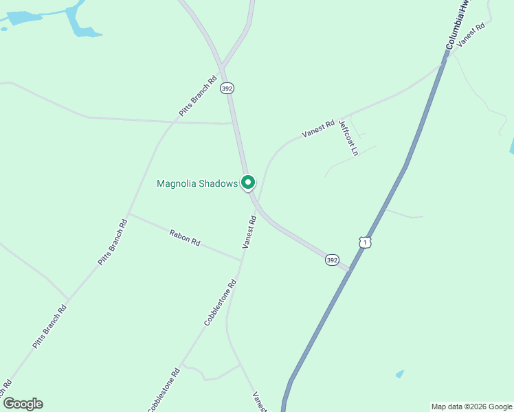 map of restaurants, bars, coffee shops, grocery stores, and more near County Highway 513 in Ridge Spring