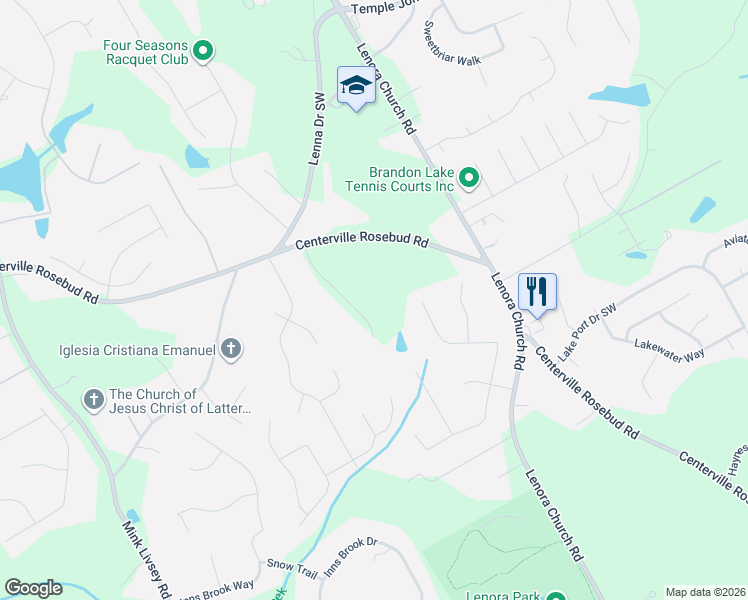 map of restaurants, bars, coffee shops, grocery stores, and more near 3998 Brenteresa Court in Snellville