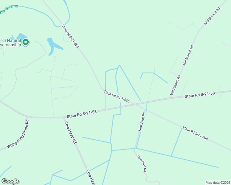 map of restaurants, bars, coffee shops, grocery stores, and more near 554 South Eaddy Ford Road in Johnsonville