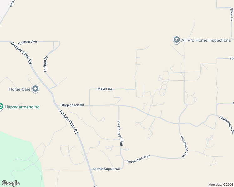 map of restaurants, bars, coffee shops, grocery stores, and more near 33195 Meyer Road in Nuevo