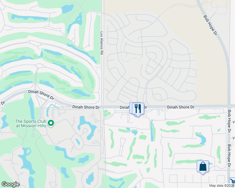 map of restaurants, bars, coffee shops, grocery stores, and more near 10 Syrah in Rancho Mirage