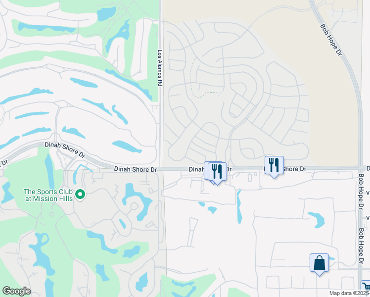 map of restaurants, bars, coffee shops, grocery stores, and more near 10 Syrah in Rancho Mirage