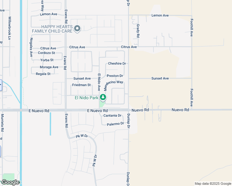 map of restaurants, bars, coffee shops, grocery stores, and more near 1668 Hendy Woods Circle in Perris
