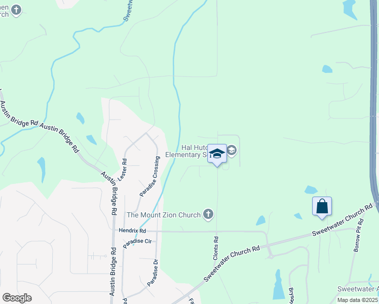 map of restaurants, bars, coffee shops, grocery stores, and more near 90 Wiley Drive in Douglasville
