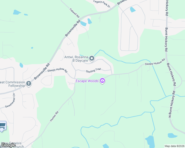map of restaurants, bars, coffee shops, grocery stores, and more near 170 Sterling Trail in Powder Springs