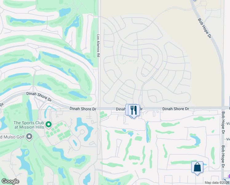 map of restaurants, bars, coffee shops, grocery stores, and more near 110 Barolo in Rancho Mirage
