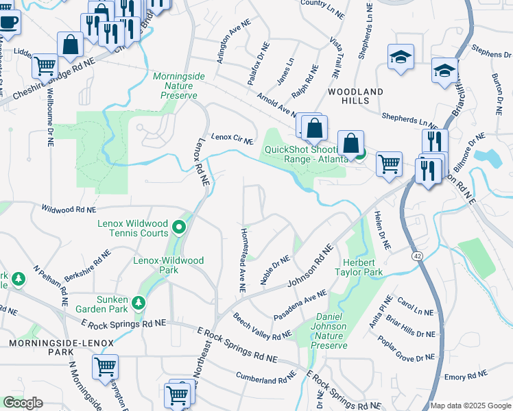 map of restaurants, bars, coffee shops, grocery stores, and more near 1794 Charline Avenue Northeast in Atlanta