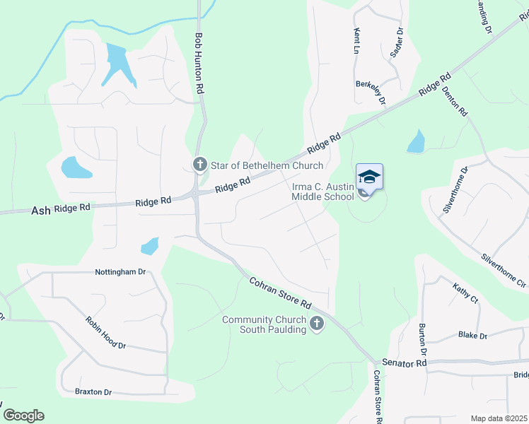 map of restaurants, bars, coffee shops, grocery stores, and more near 118 Steven Meadows Trail in Douglasville