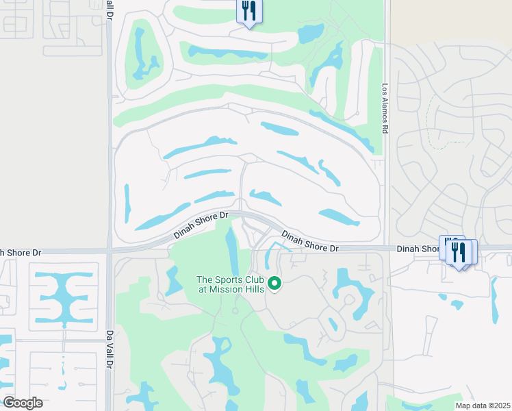 map of restaurants, bars, coffee shops, grocery stores, and more near 104 Loch Lomond Road in Rancho Mirage