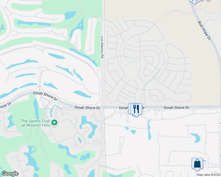 map of restaurants, bars, coffee shops, grocery stores, and more near 33 Chianti in Rancho Mirage