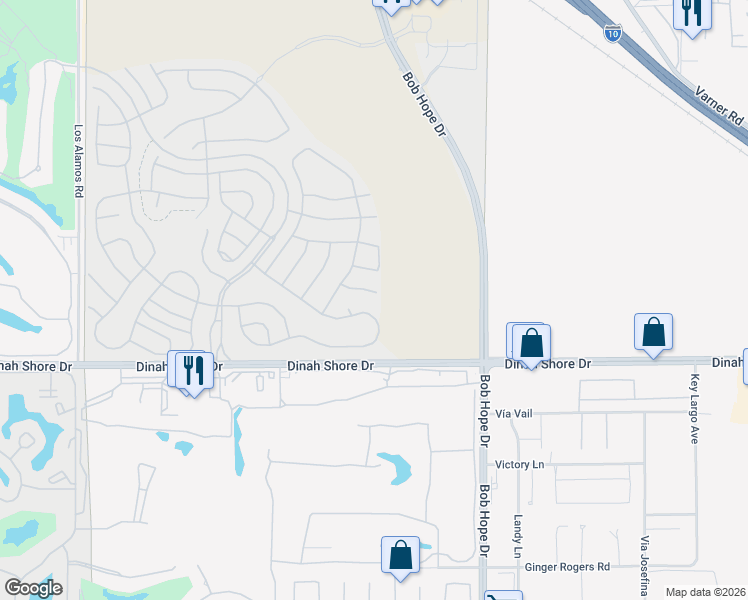 map of restaurants, bars, coffee shops, grocery stores, and more near 27 Pinot Noir in Rancho Mirage