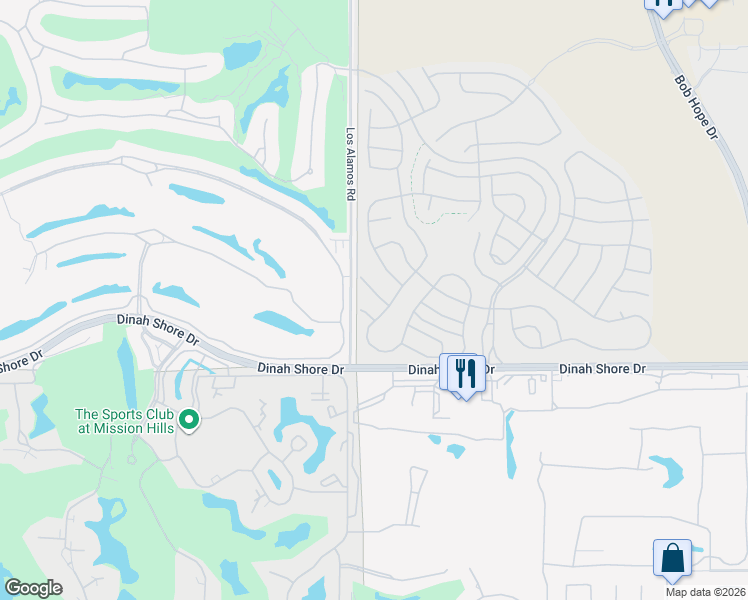 map of restaurants, bars, coffee shops, grocery stores, and more near 33 Chianti in Rancho Mirage