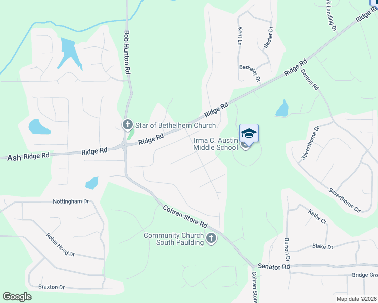 map of restaurants, bars, coffee shops, grocery stores, and more near 44 Steven Meadows Trail in Douglasville
