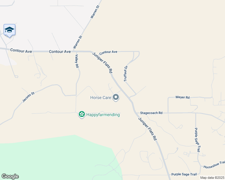 map of restaurants, bars, coffee shops, grocery stores, and more near 21745 Juniper Flats Road in Nuevo