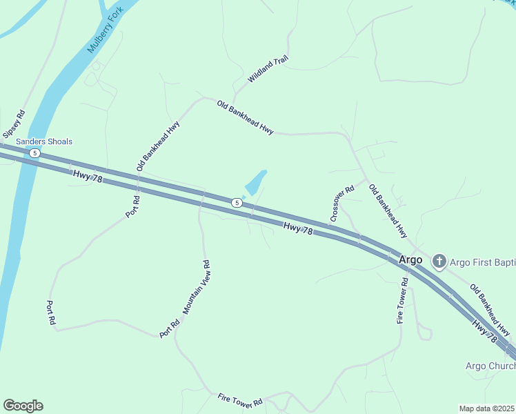 map of restaurants, bars, coffee shops, grocery stores, and more near 7414 Highway 78 East in Cordova