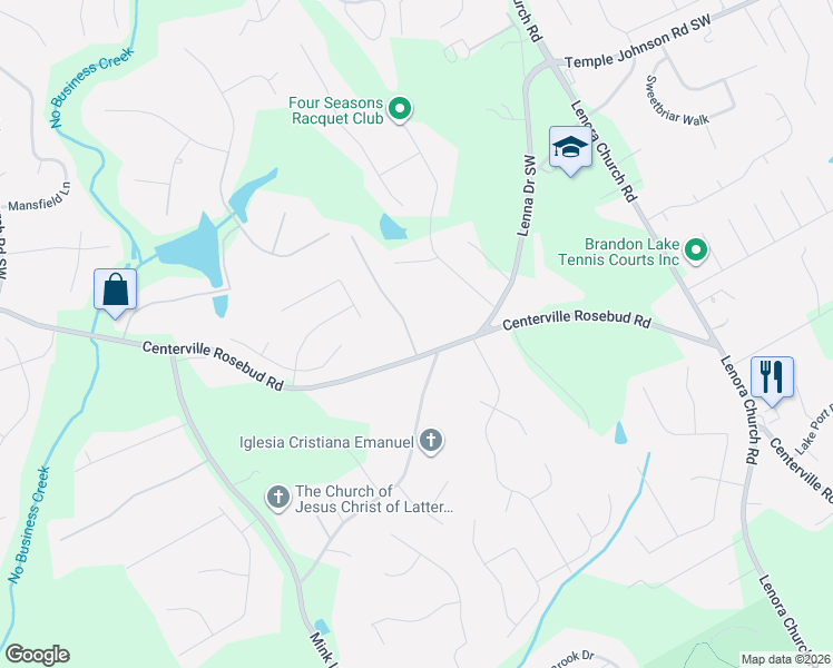 map of restaurants, bars, coffee shops, grocery stores, and more near 3898 White Pine Road in Snellville