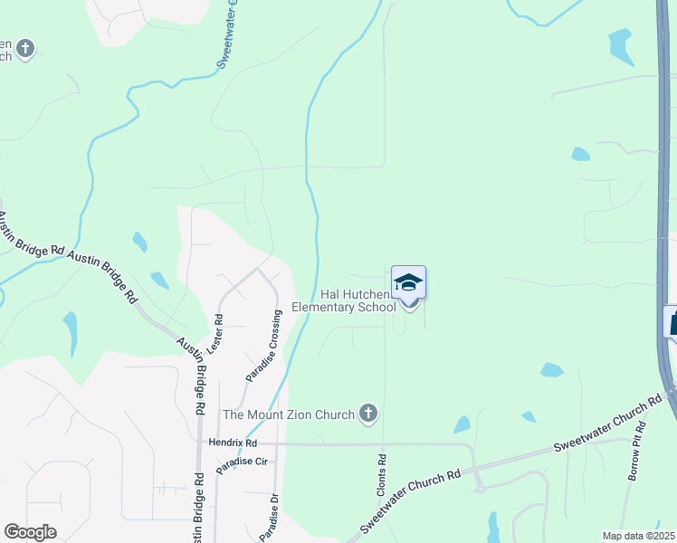 map of restaurants, bars, coffee shops, grocery stores, and more near 641 Clonts Road in Douglasville