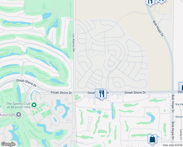map of restaurants, bars, coffee shops, grocery stores, and more near 45 Bordeaux in Rancho Mirage