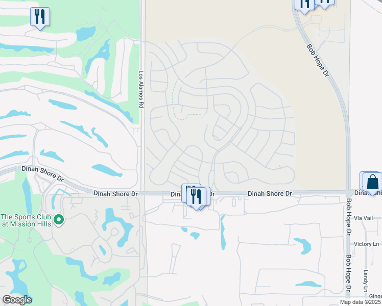 map of restaurants, bars, coffee shops, grocery stores, and more near 46 Bordeaux in Rancho Mirage