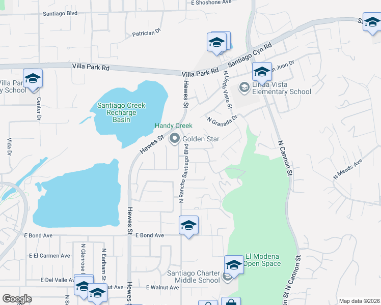 map of restaurants, bars, coffee shops, grocery stores, and more near in Orange
