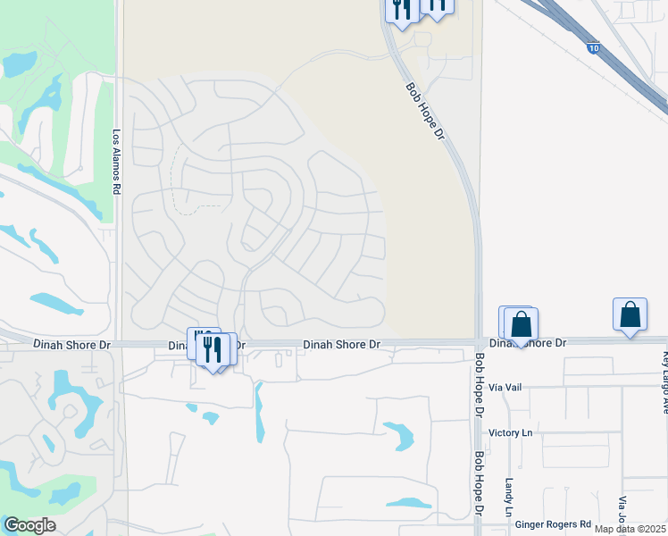 map of restaurants, bars, coffee shops, grocery stores, and more near 19 Moscato in Rancho Mirage