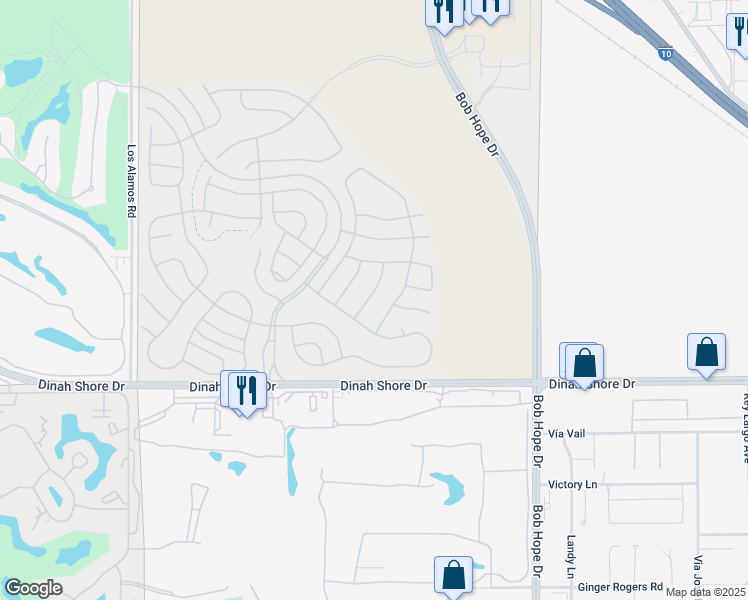 map of restaurants, bars, coffee shops, grocery stores, and more near 19 Moscato in Rancho Mirage