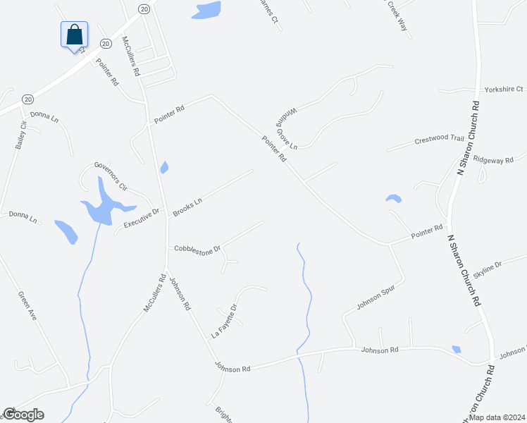 map of restaurants, bars, coffee shops, grocery stores, and more near 3615 Cobblestone Drive in Loganville