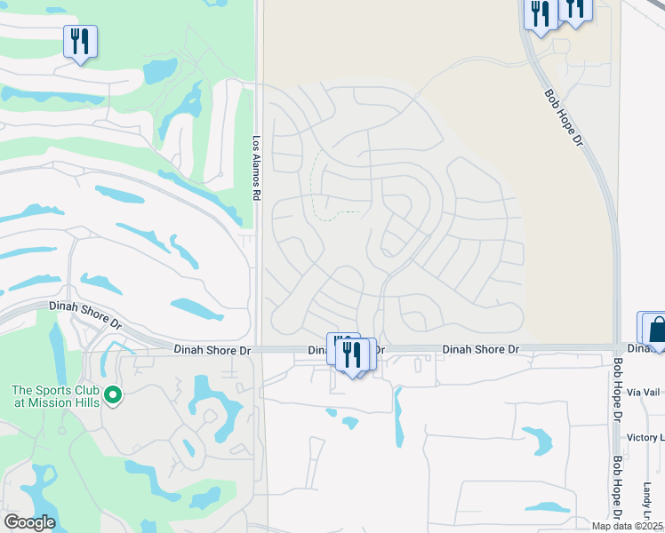 map of restaurants, bars, coffee shops, grocery stores, and more near 14 Merlot in Rancho Mirage
