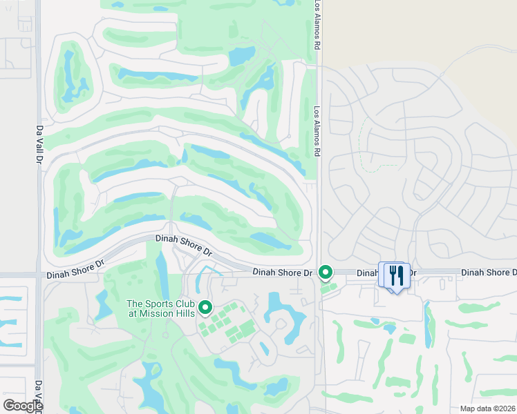 map of restaurants, bars, coffee shops, grocery stores, and more near 138 Royal Saint Georges Way in Rancho Mirage