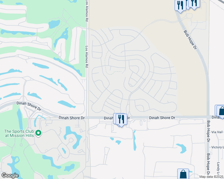 map of restaurants, bars, coffee shops, grocery stores, and more near 14 Merlot in Rancho Mirage