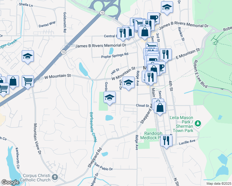 map of restaurants, bars, coffee shops, grocery stores, and more near 5222 Skyline Drive in Stone Mountain