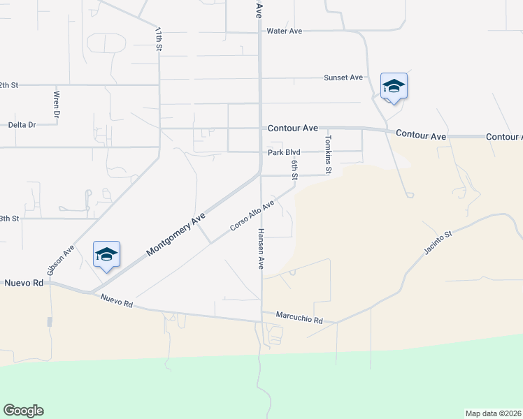 map of restaurants, bars, coffee shops, grocery stores, and more near Corso Alto Avenue in Nuevo